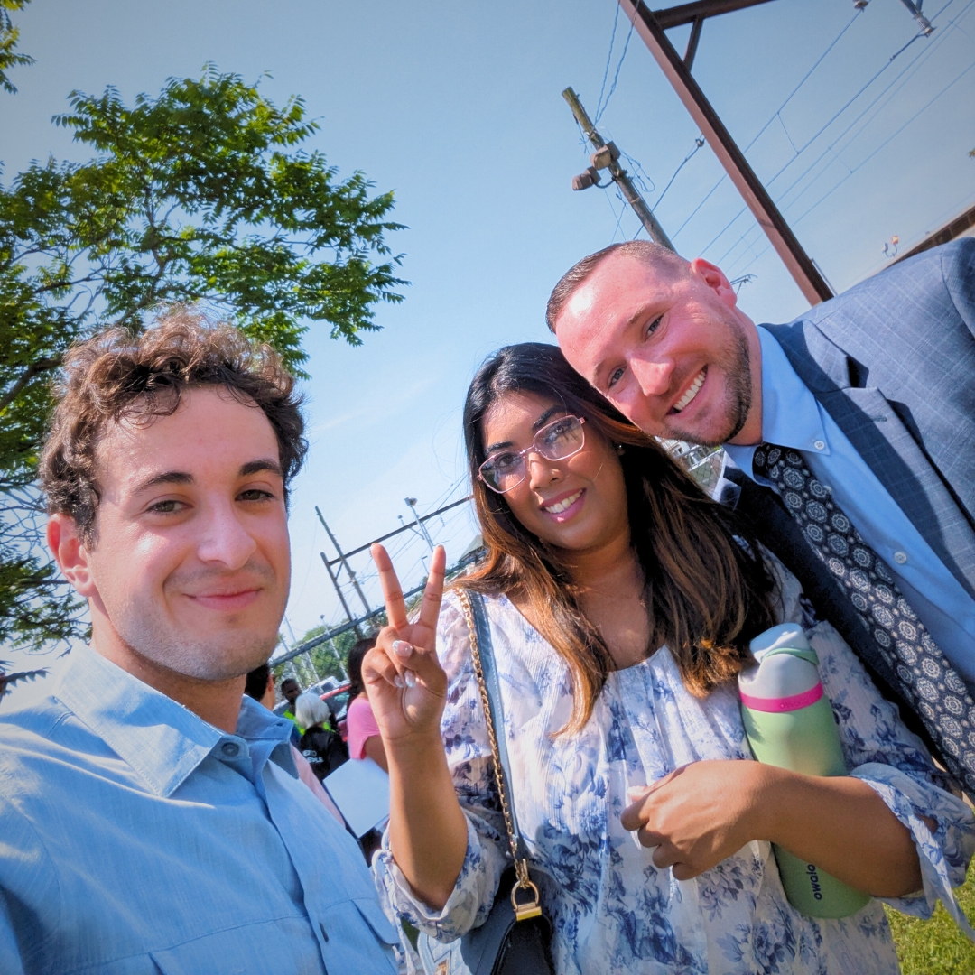SEPTA Press Conference Fox Chase train station with Nessy, Representative Sean Dougherty, and Viktorfund Kagan